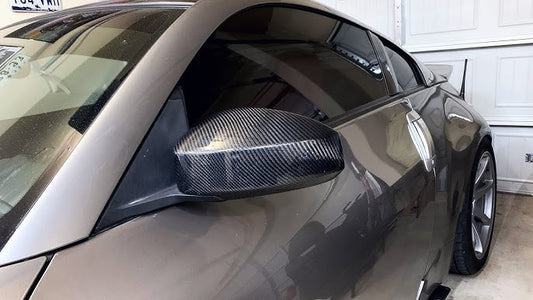 Carbon Fiber Mirror Caps For Nissan 370Z Z34 2009-2019